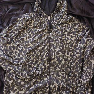 New RARE Victorias Secret PINK Camo Campus Full Zip Hooded Anorak Size. M/L